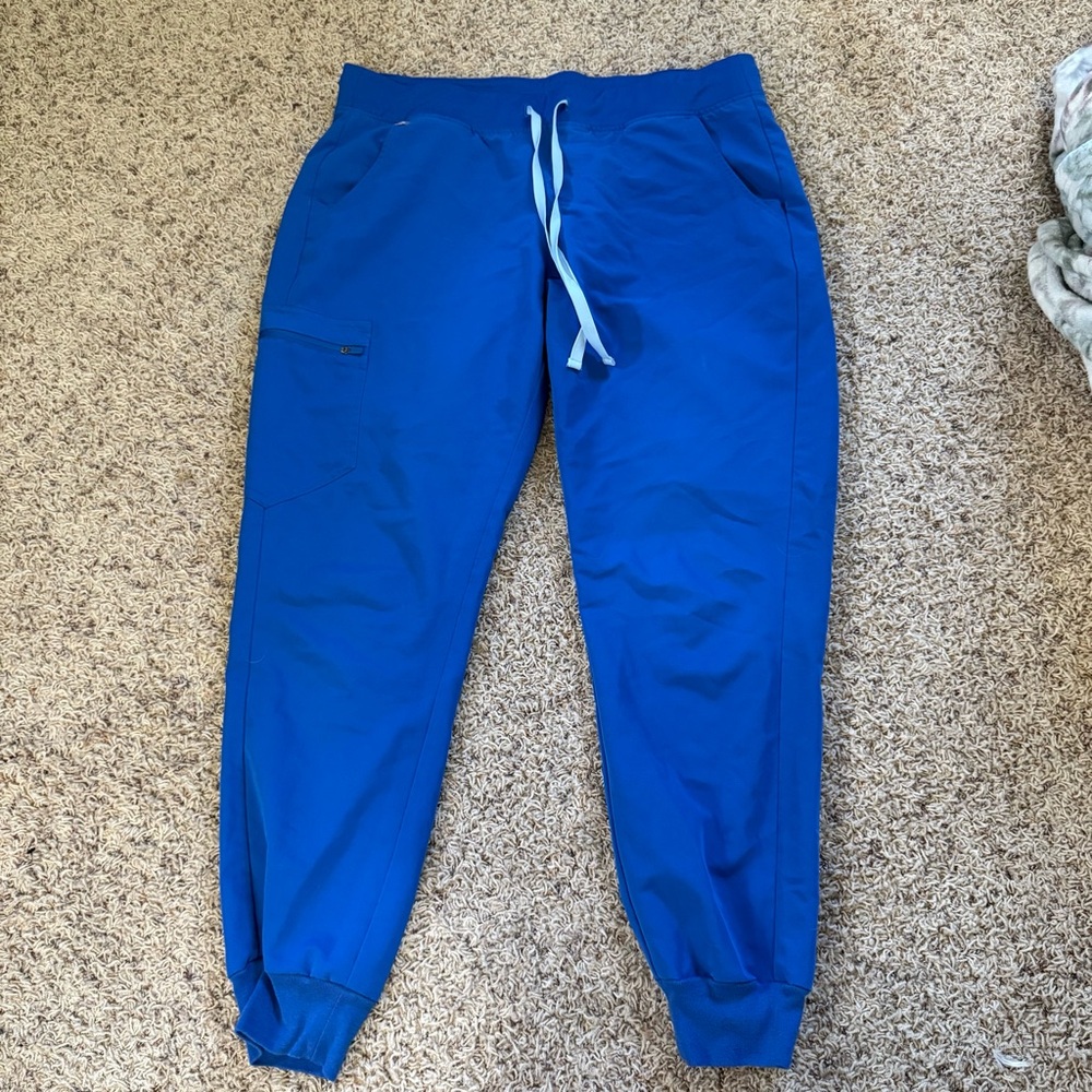 Figs Royal Blue Zamora Jogger Scrub Pants Large